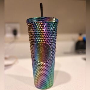 Starbucks Limited Edition Studded Oil Slick Rainbow Iridescent Venti Tumbler